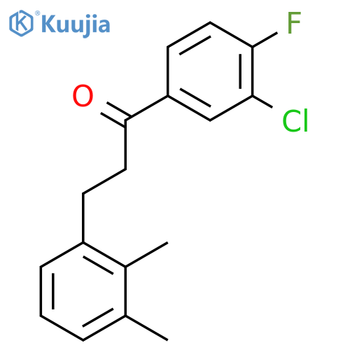 1-(3-chloro-4-fluorophenyl)-3-(2,3-dimethylphenyl)propan-1-one structure