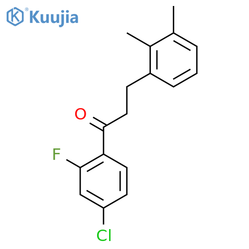 1-(4-chloro-2-fluorophenyl)-3-(2,3-dimethylphenyl)propan-1-one structure
