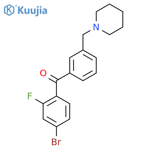 (4-bromo-2-fluorophenyl)-[3-(piperidin-1-ylmethyl)phenyl]methanone structure