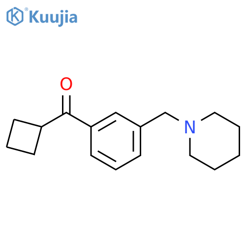 Cyclobutyl-[3-(piperidin-1-ylmethyl)phenyl]methanone structure