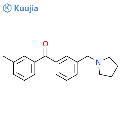 3-Methyl-3'-pyrrolidinomethyl benzophenone structure