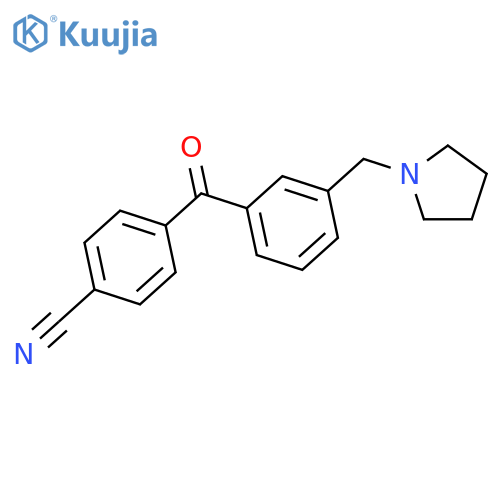 4'-Cyano-3-pyrrolidinomethyl benzophenone structure