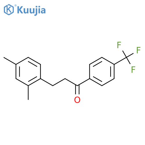 3-(2,4-dimethylphenyl)-1-[4-(trifluoromethyl)phenyl]propan-1-one structure