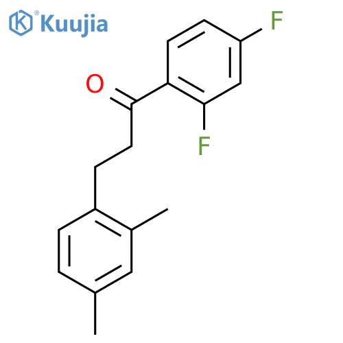 1-(2,4-difluorophenyl)-3-(2,4-dimethylphenyl)propan-1-one structure