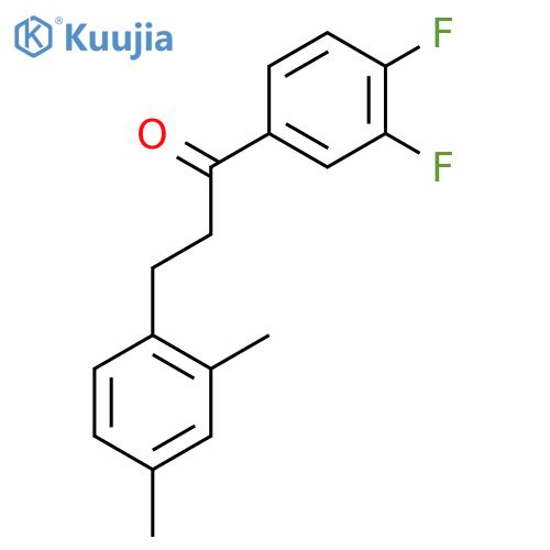 1-(3,4-difluorophenyl)-3-(2,4-dimethylphenyl)propan-1-one structure