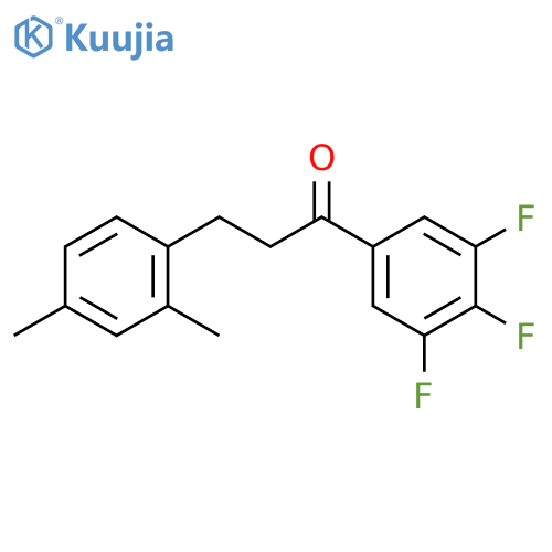 3-(2,4-dimethylphenyl)-1-(3,4,5-trifluorophenyl)propan-1-one structure