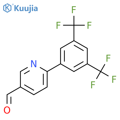 6-(3,5-Bis-trifluoromethyl-phenyl)pyridine-3-carbaldehyde structure