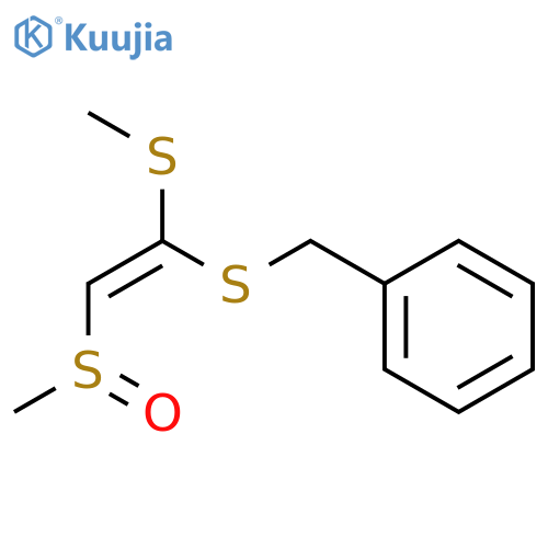 Benzene, [[[(1Z)-2-(methylsulfinyl)-1-(methylthio)ethenyl]thio]methyl]- structure