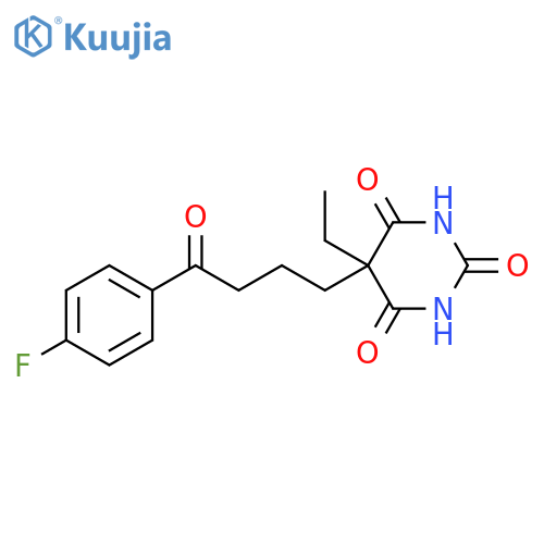 2,4,6(1H,3H,5H)-Pyrimidinetrione, 5-ethyl-5-[4-(4-fluorophenyl)-4-oxobutyl]- structure