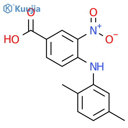 Benzoic acid, 4-[(2,5-dimethylphenyl)amino]-3-nitro- structure