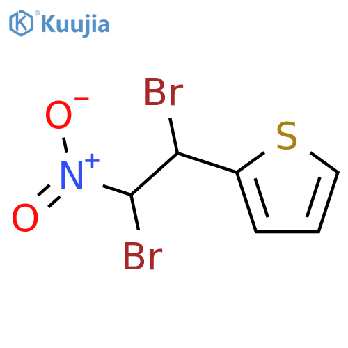 Thiophene, 2-(1,2-dibromo-2-nitroethyl)- structure