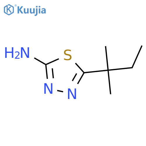 5-(1,1-dimethylpropyl)-1,3,4-thiadiazol-2-amine structure