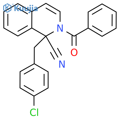 1-Isoquinolinecarbonitrile,2-benzoyl-1-[(4-chlorophenyl)methyl]-1,2-dihydro- structure