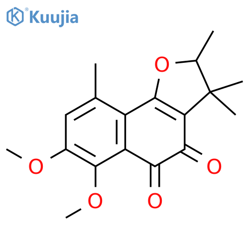 Naphtho[1,2-b]furan-4,5-dione, 2,3-dihydro-6,7-dimethoxy-2,3,3,9-tetramethyl- structure