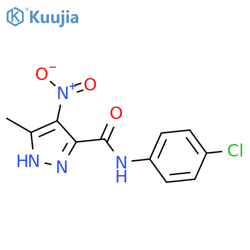1H-Pyrazole-3-carboxamide, N-(4-chlorophenyl)-5-methyl-4-nitro- structure
