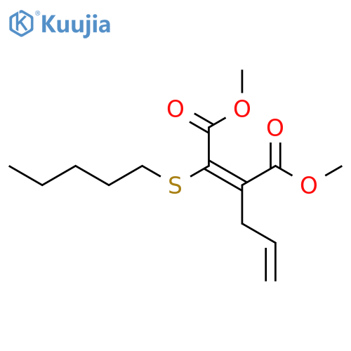 2-Butenedioic acid, 2-(pentylthio)-3-(2-propenyl)-, dimethyl ester, (E)- structure