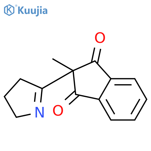 1H-Indene-1,3(2H)-dione, 2-(3,4-dihydro-2H-pyrrol-5-yl)-2-methyl- structure