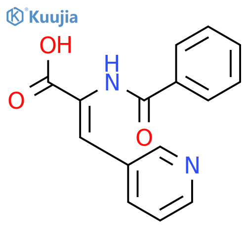 2-Propenoic acid, 2-(benzoylamino)-3-(3-pyridinyl)-, (Z)- structure