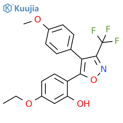 5-ethoxy-2-4-(4-methoxyphenyl)-3-(trifluoromethyl)-1,2-oxazol-5-ylphenol structure