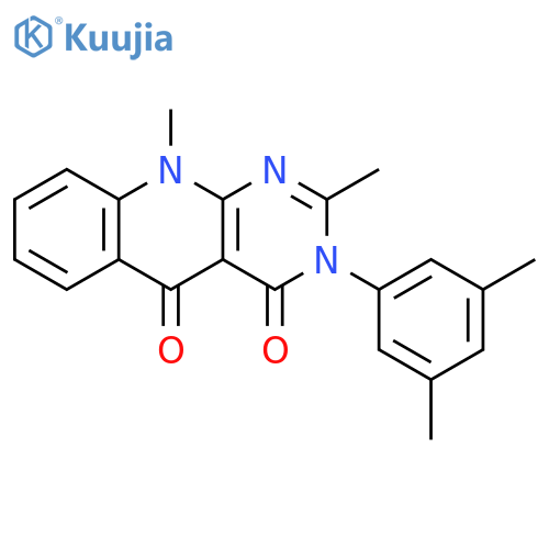 3-(3,5-dimethylphenyl)-2,10-dimethylpyrimido[4,5-b]quinoline-4,5-dione structure