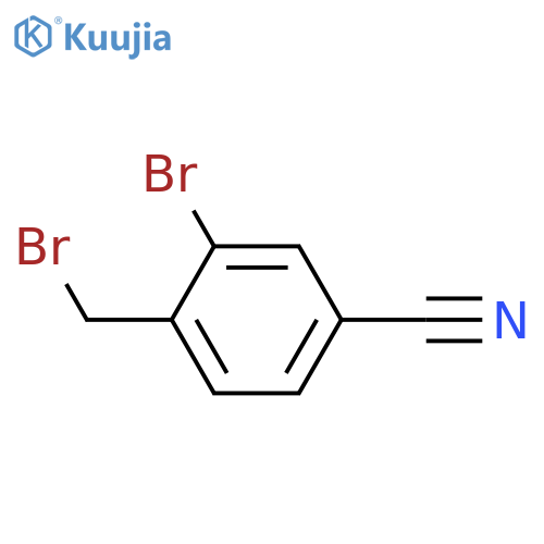 3-Bromo-4-(bromomethyl)benzonitrile structure