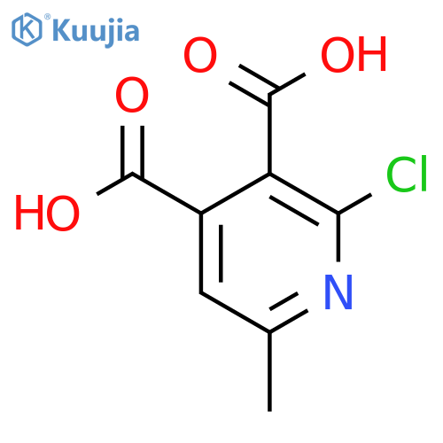 3,4-Pyridinedicarboxylicacid, 2-chloro-6-methyl- structure