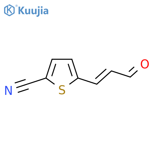 5-(3-oxoprop-1-en-1-yl)thiophene-2-carbonitrile structure