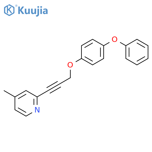 Pyridine, 4-methyl-2-[3-(4-phenoxyphenoxy)-1-propynyl]- structure