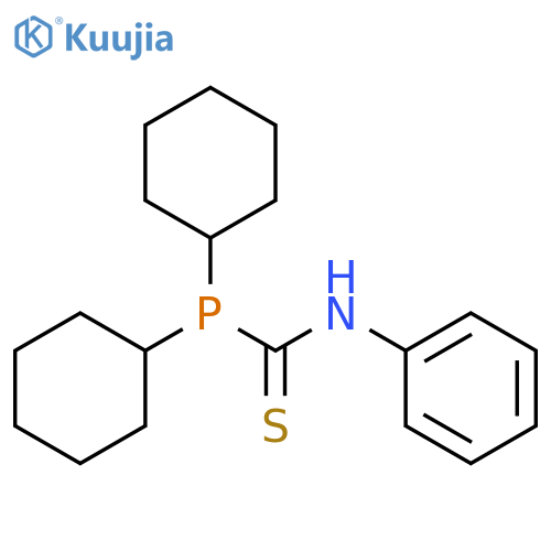 Phosphinecarbothioamide, 1,1-dicyclohexyl-N-phenyl- structure