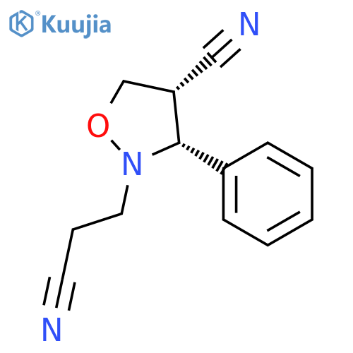 2-ISOXAZOLIDINEPROPANENITRILE, 4-CYANO-3-PHENYL-, CIS- structure