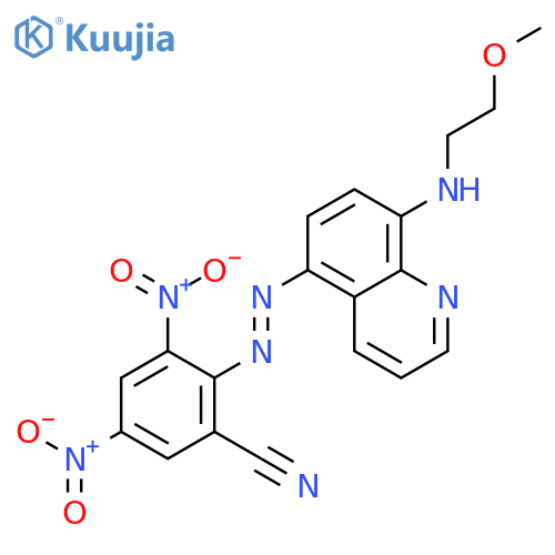 Benzonitrile, 2-[[8-[(2-methoxyethyl)amino]-5-quinolinyl]azo]-3,5-dinitro- structure