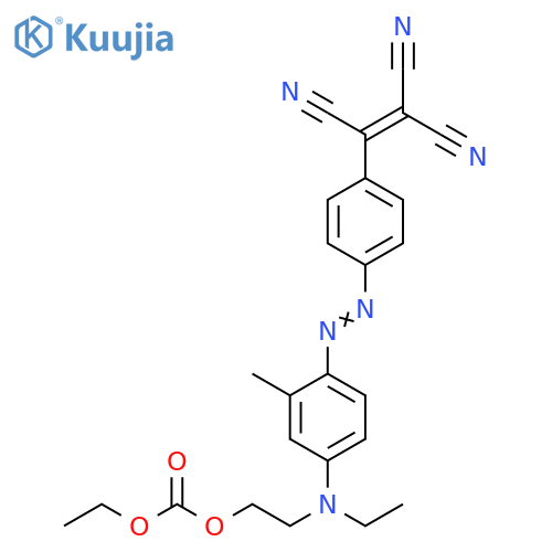 Carbonic acid, ethyl 2-[ethyl[3-methyl-4-[[4-(tricyanoethenyl)phenyl]azo]phenyl]amino]ethyl ester (9CI) structure