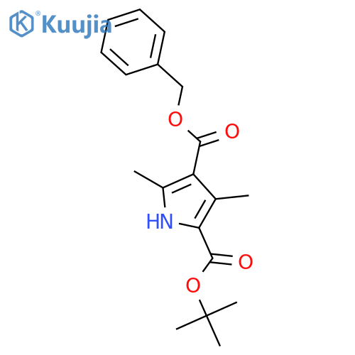 1H-Pyrrole-2,4-dicarboxylic acid, 3,5-dimethyl-, 2-(1,1-dimethylethyl)4-(phenylmethyl) ester structure