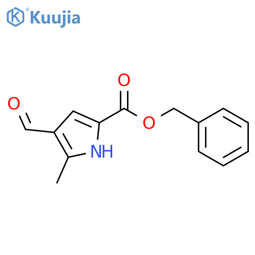 1H-Pyrrole-2-carboxylic acid, 4-formyl-5-methyl-, phenylmethyl ester structure