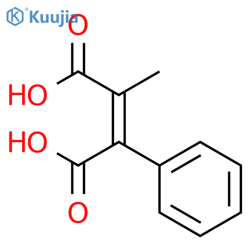 (2Z)-2-methyl-3-phenylbut-2-enedioic acid structure
