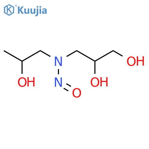 3-[(2-hydroxypropyl)(nitroso)amino]propane-1,2-diol structure