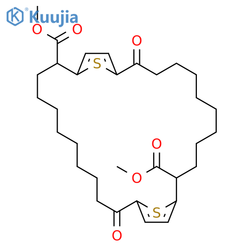 29,30-DITHIATRICYCLO[24.2.1.112,15]TRIACONTA-1(28),12,14,26-TETRAENE-2,16-DICARBOXYLIC ACID, 11,25-DIOXO-, DIMETHYL ESTER structure