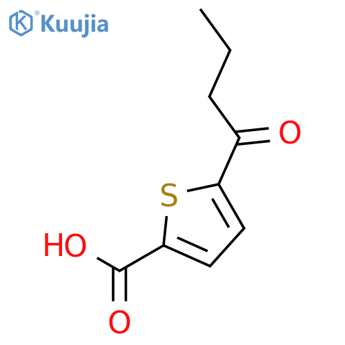 2-Thiophenecarboxylic acid, 5-(1-oxobutyl)- structure