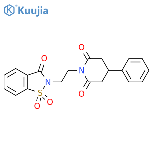 2,6-Piperidinedione, 1-[2-(1,1-dioxido-3-oxo-1,2-benzisothiazol-2(3H)-yl)ethyl]-4-phenyl- structure