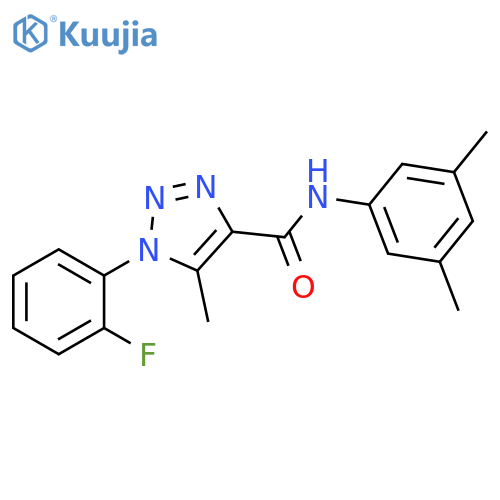 N-(3,5-dimethylphenyl)-1-(2-fluorophenyl)-5-methyl-1H-1,2,3-triazole-4-carboxamide structure