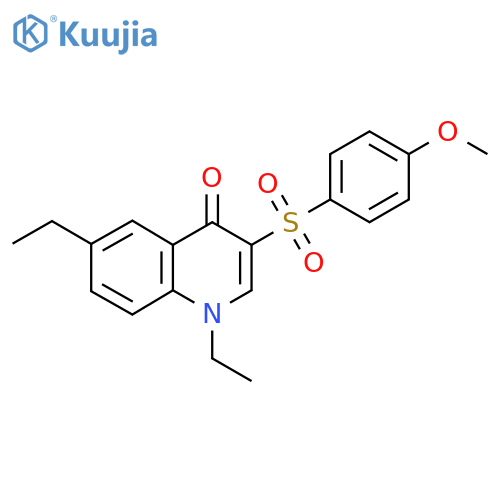 1,6-diethyl-3-(4-methoxybenzenesulfonyl)-1,4-dihydroquinolin-4-one structure