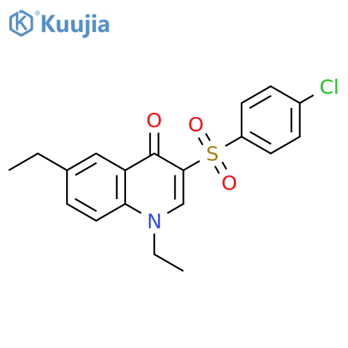 3-(4-chlorobenzenesulfonyl)-1,6-diethyl-1,4-dihydroquinolin-4-one structure