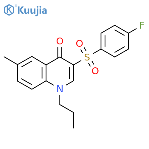 3-(4-fluorobenzenesulfonyl)-6-methyl-1-propyl-1,4-dihydroquinolin-4-one structure