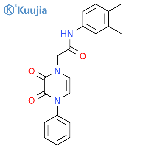 N-(3,4-dimethylphenyl)-2-(2,3-dioxo-4-phenyl-1,2,3,4-tetrahydropyrazin-1-yl)acetamide structure