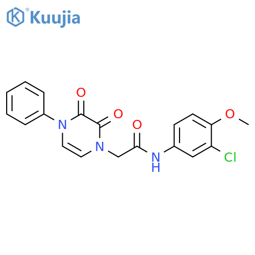 N-(3-chloro-4-methoxyphenyl)-2-(2,3-dioxo-4-phenyl-1,2,3,4-tetrahydropyrazin-1-yl)acetamide structure