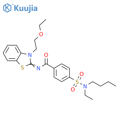 4-butyl(ethyl)sulfamoyl-N-(2Z)-3-(2-ethoxyethyl)-2,3-dihydro-1,3-benzothiazol-2-ylidenebenzamide structure