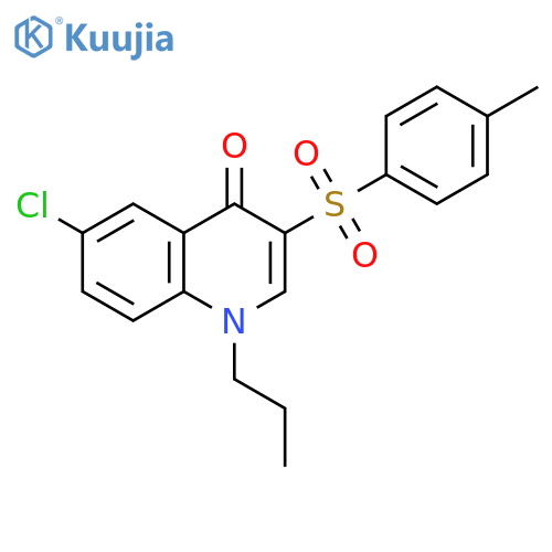 6-chloro-3-(4-methylbenzenesulfonyl)-1-propyl-1,4-dihydroquinolin-4-one structure