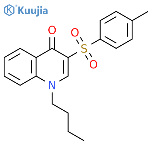 1-butyl-3-(4-methylbenzenesulfonyl)-1,4-dihydroquinolin-4-one structure