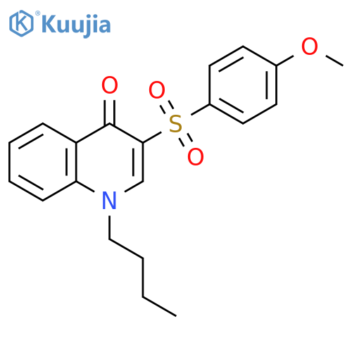 1-butyl-3-(4-methoxybenzenesulfonyl)-1,4-dihydroquinolin-4-one structure