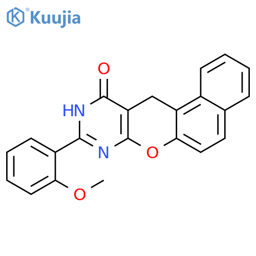 2-(2-methoxyphenyl)-4,5-dihydro-3H-12-oxa-1,3-diazatetraphen-4-one structure